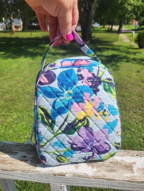 Vera Bradley Handbags - Vera Bradley Quilted Floral Lunch Bag in Blue, Purple, Pink